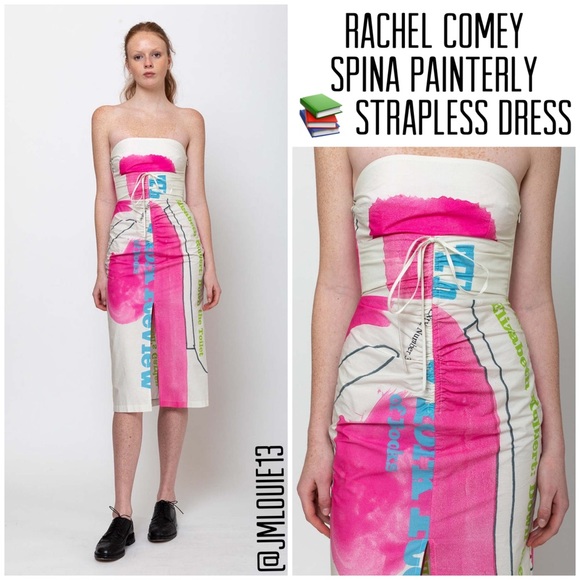 Rachel Comey Dresses & Skirts - 🎀SOLD🎀Rachel Comey Spina Painterly Publication Strapless Dress